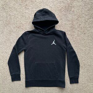 Air Jordan Sweatshirt Boys Medium 10-12 Hoodie Pullover Black Pockets Nike